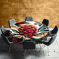 Ember Petal Bloom Round Tablecloth by Wikus Schalkwyk