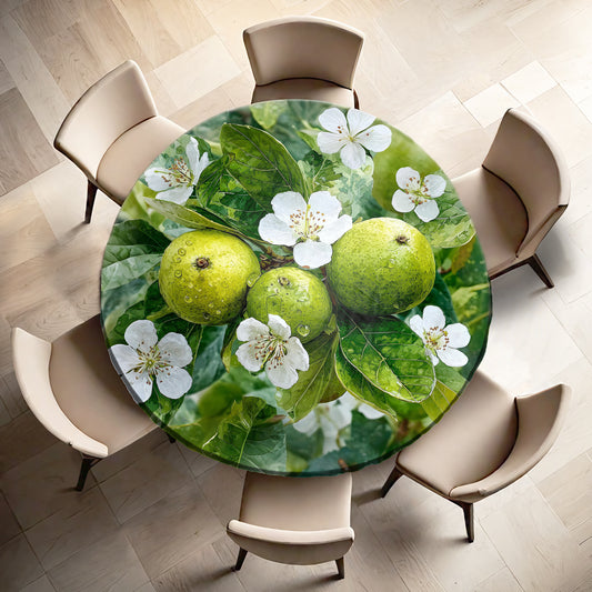 Emerald Bloom Round Tablecloth by Wikus Schalkwyk