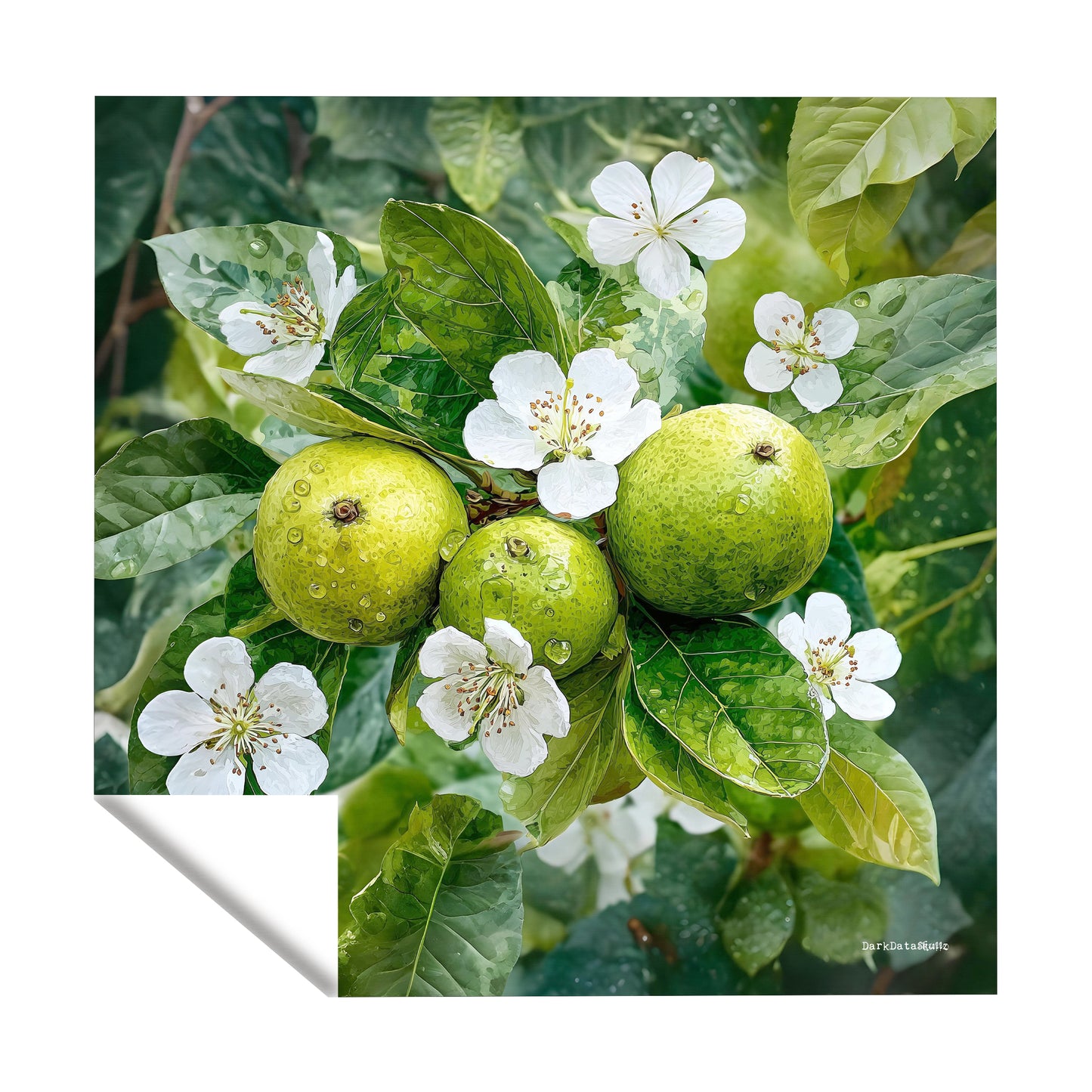 Emerald Bloom Square Tablecloth by Wikus Schalkwyk