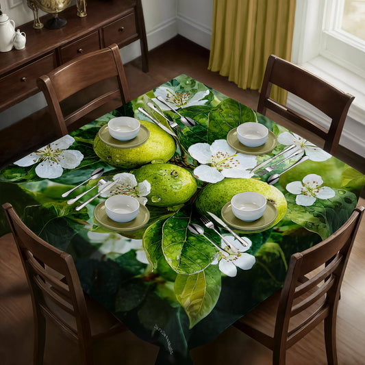 Emerald Bloom Square Tablecloth by Wikus Schalkwyk