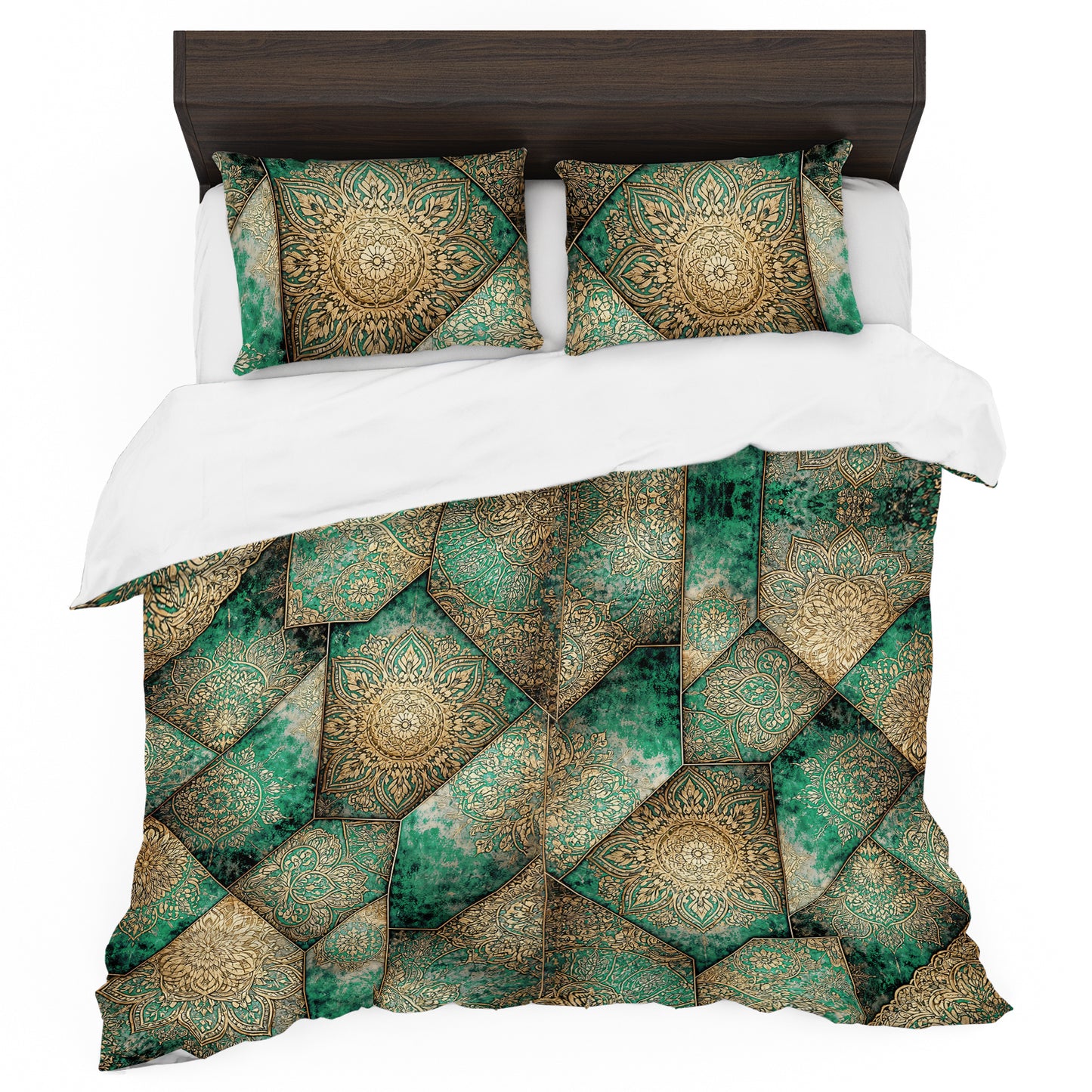 Emerald Persian Patchwork Duvet Cover Set
