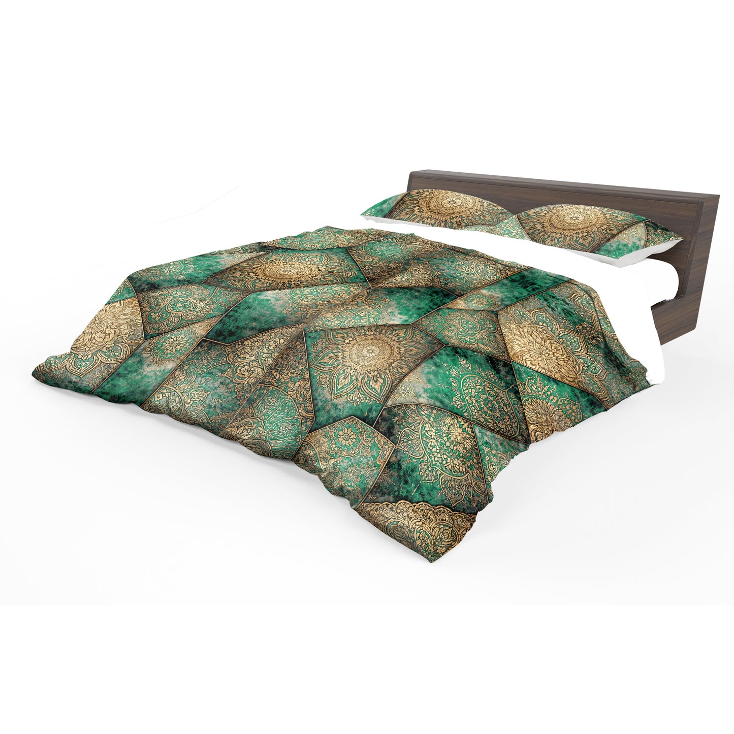 Emerald Persian Patchwork Duvet Cover Set