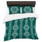 Emerald & Teal & Plumage Pattern Duvet Cover Set