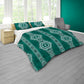 Emerald & Teal & Plumage Pattern Duvet Cover Set