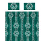 Emerald & Teal & Plumage Pattern Duvet Cover Set