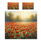 Endless Red Poppies Duvet Cover Set