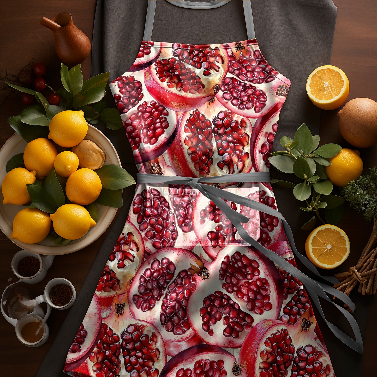 Enlarged Pomegranates Apron by Mark van Vuuren