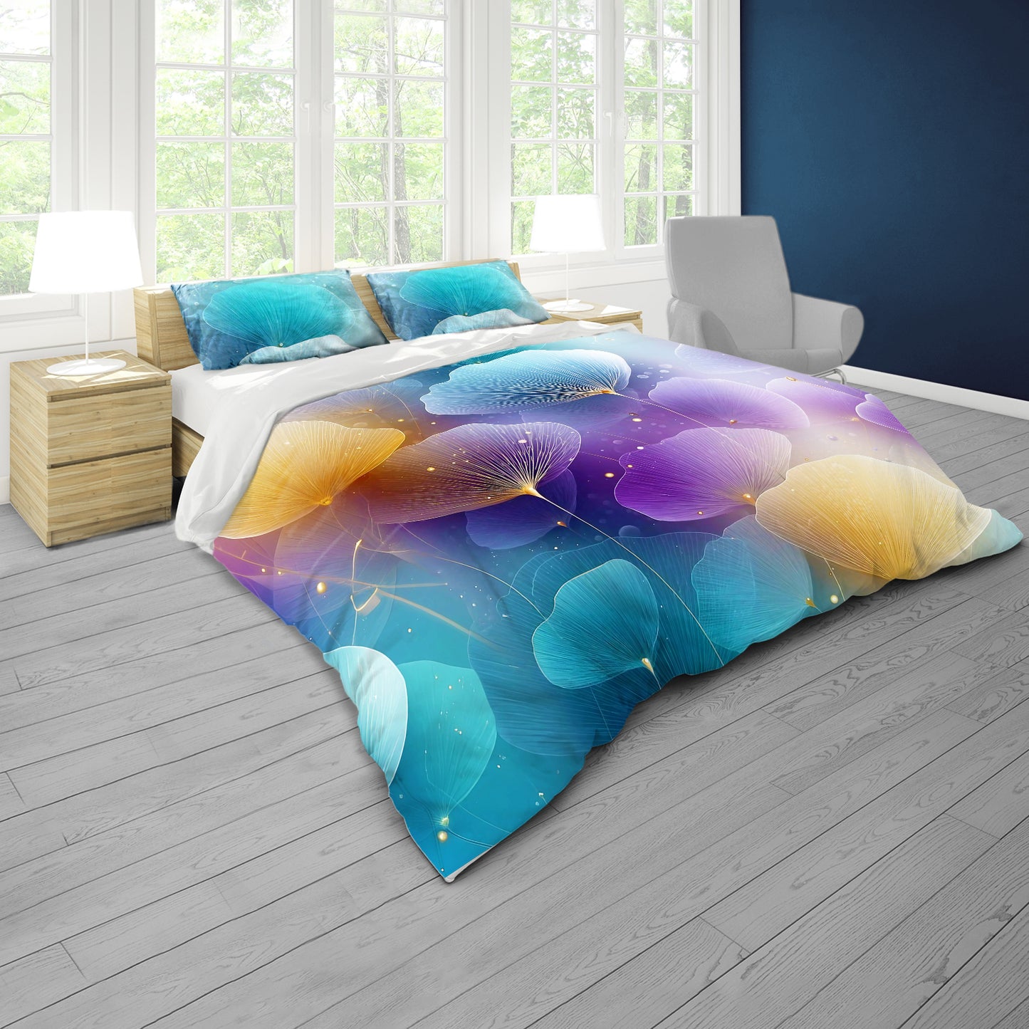 Ethereal Blossoms Duvet Cover Set