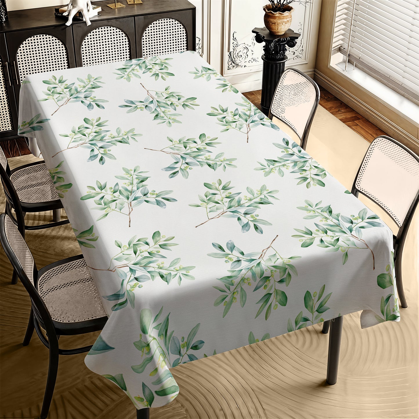 Eucalyptus on White Rectangle Tablecloth by Mark van Vuuren