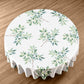 Eucalyptus on White Round Tablecloth by Mark van Vuuren