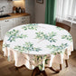 Eucalyptus on White Round Tablecloth by Mark van Vuuren