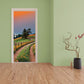 Evening on the Flowerfields Door Decoupage