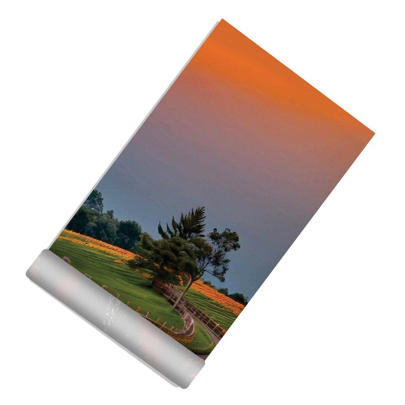 Evening on the Flowerfields Door Decoupage