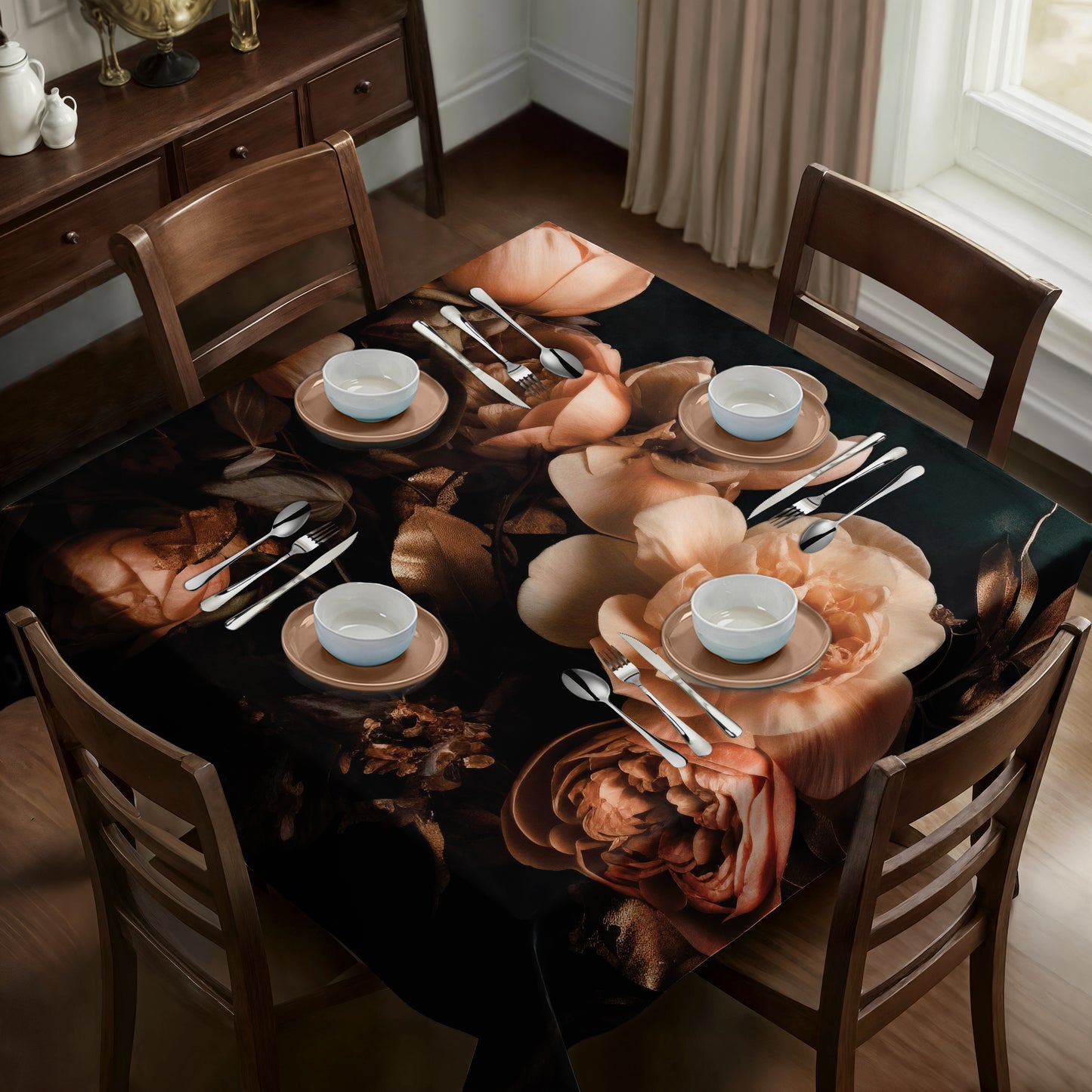 Evening in The Garden Square Tablecloth