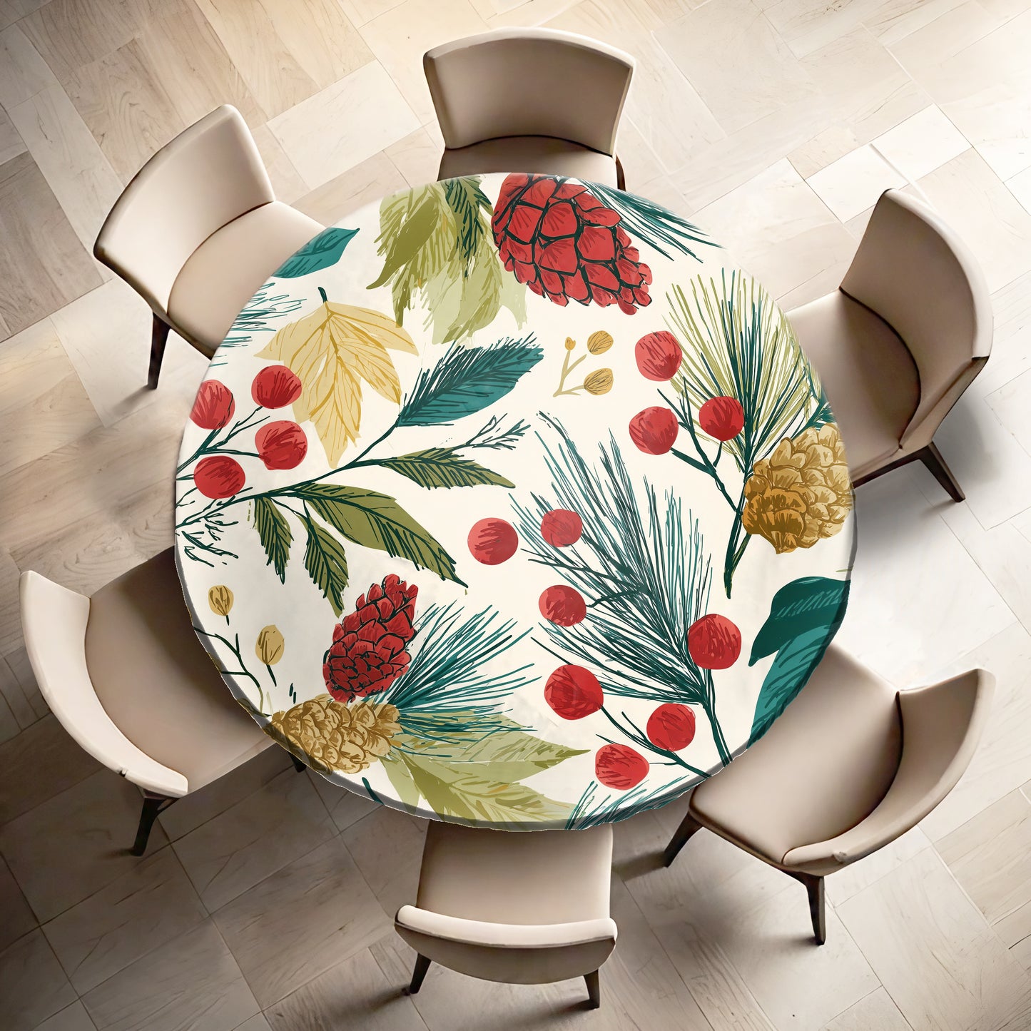 Evergreen Awakening Round Tablecloth by Wikus Schalkwyk
