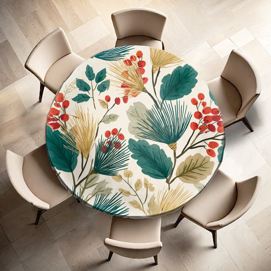 Evergreen Blush Round Tablecloth by Wikus Schalkwyk