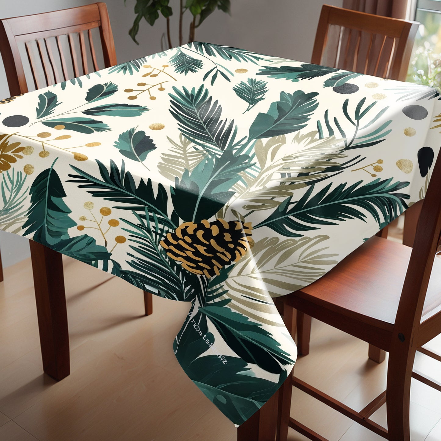 Evergreen Whispers Square Tablecloth by Wikus Schalkwyk