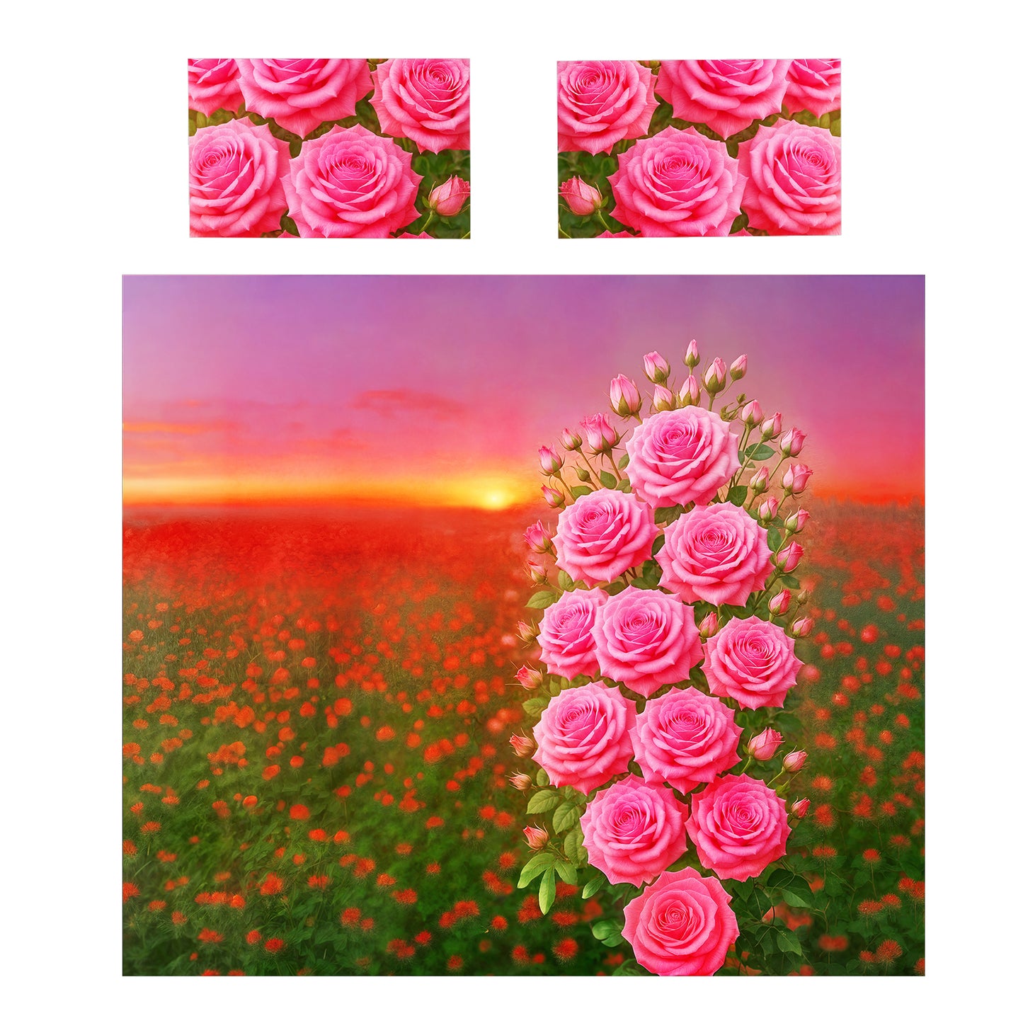 Exquisite Rose Duvet Cover Set
