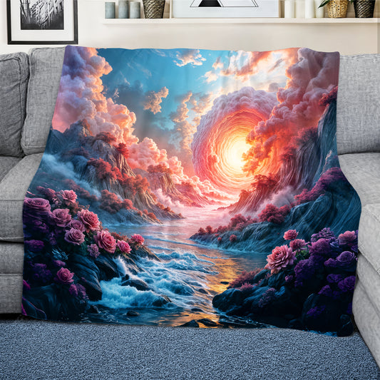 Eye Of The Storm Light Weight Fleece Blanket