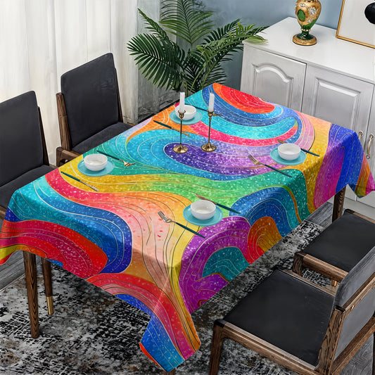 Fable Colours in Fluid Rectangle Tablecloth