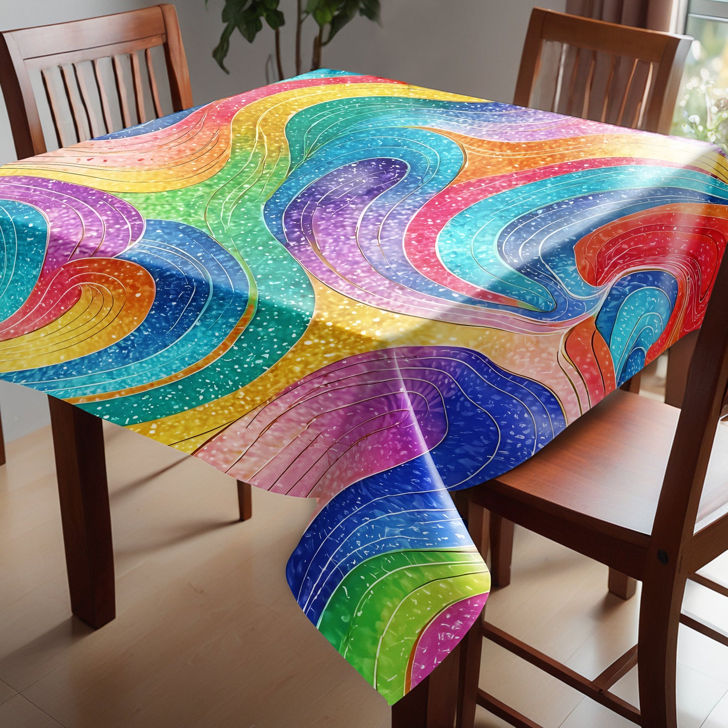 Fable Colours in Fluid Square Tablecloth
