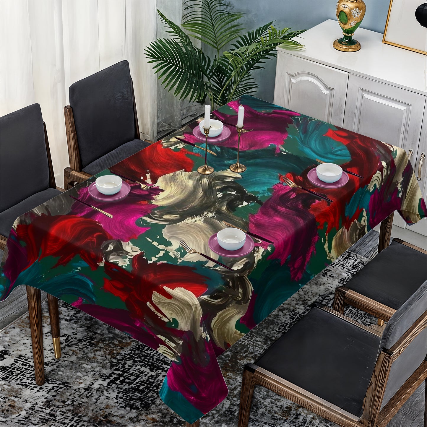 Fading Brush Rectangle Tablecloth