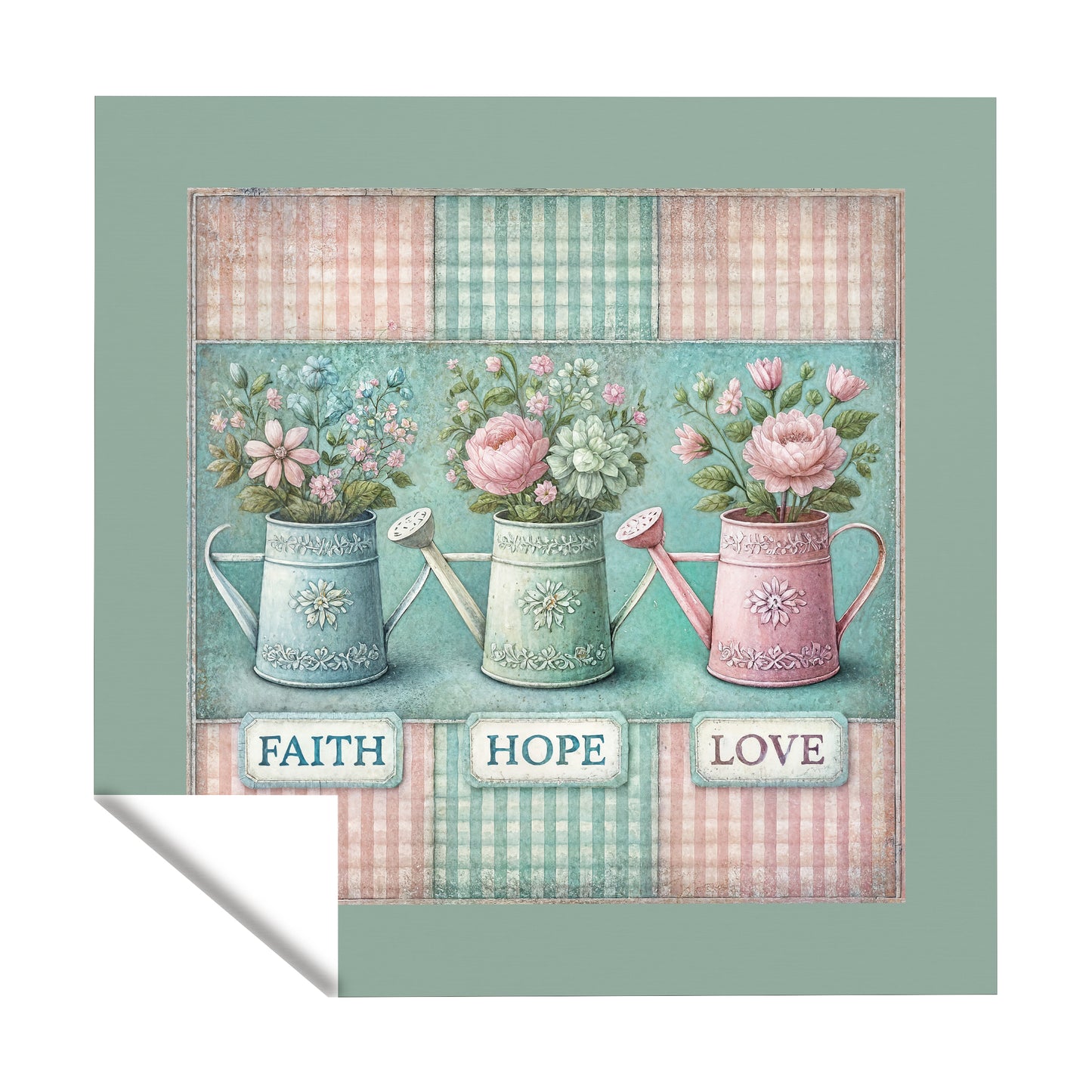 Faith, Hope Love Square Tablecloth