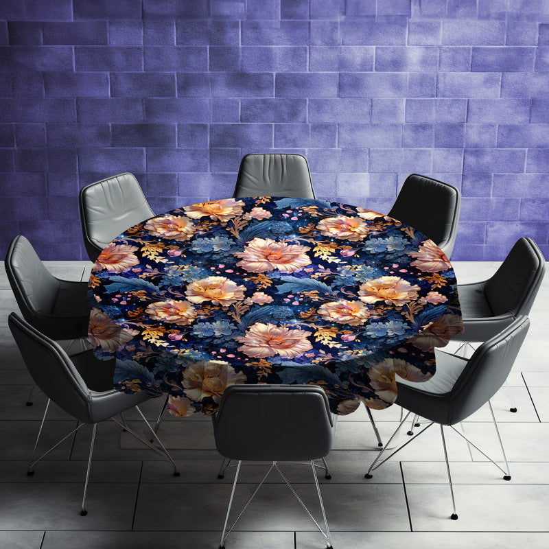 Fantasy Flowers Round Tablecloth