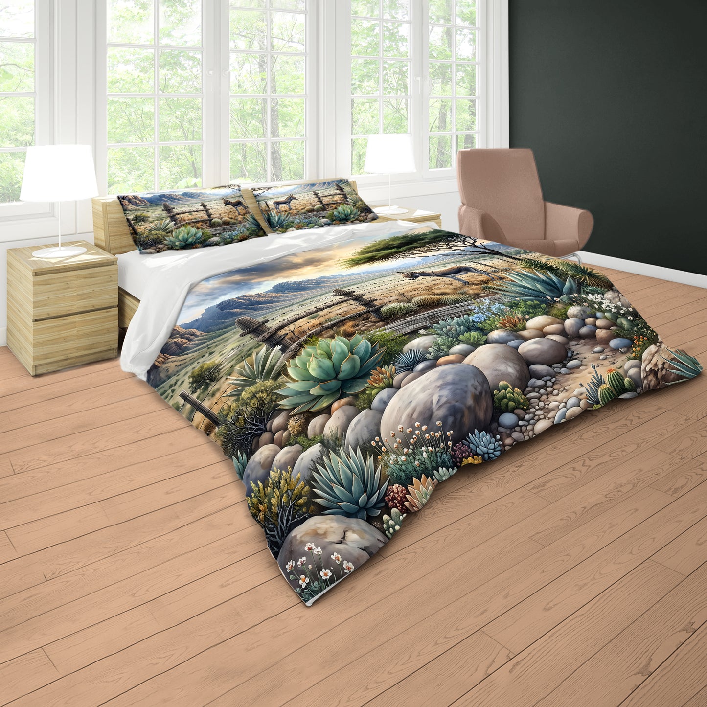 Farm Fields Duvet Cover Set