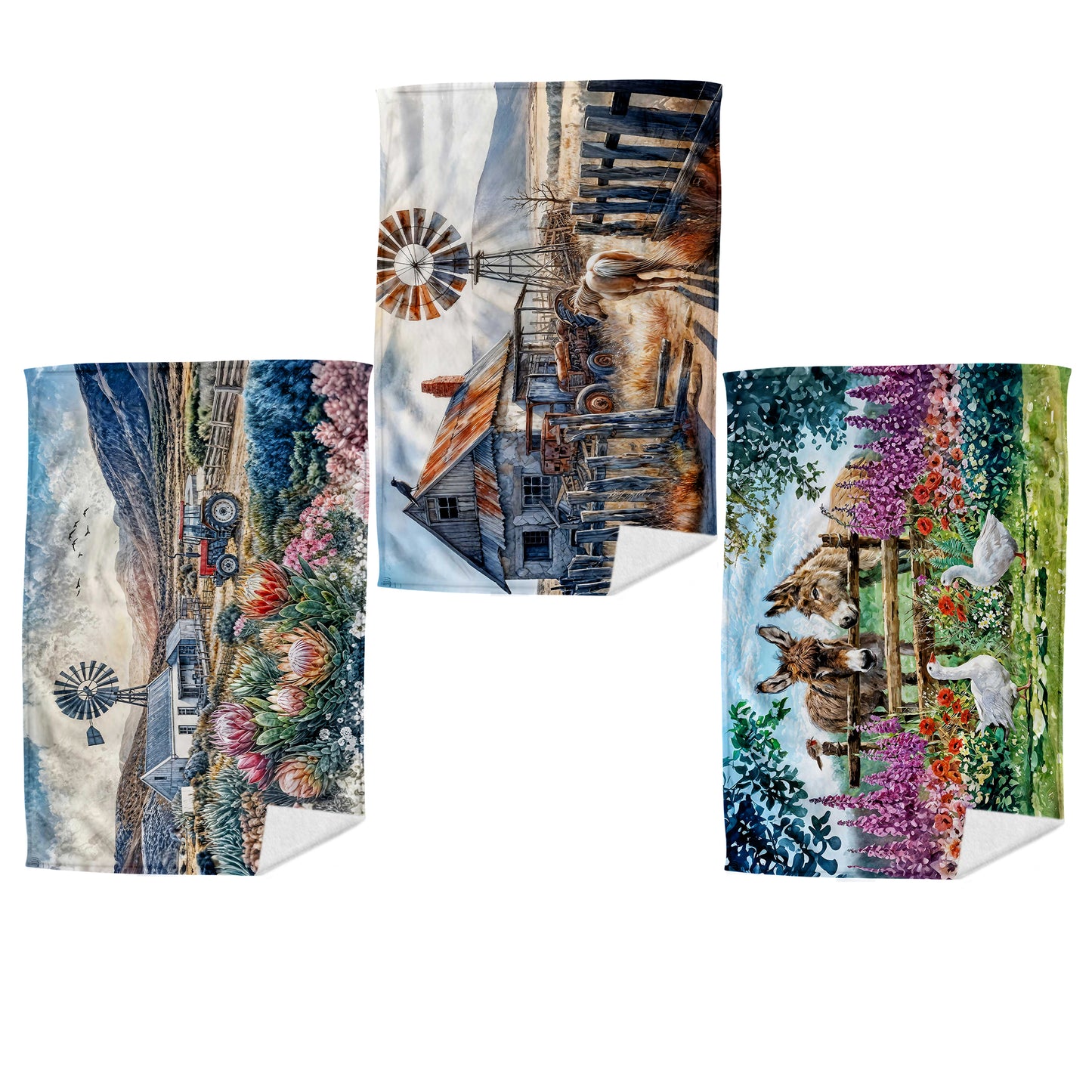 Farmyard Dish Cloth (Set of 3)