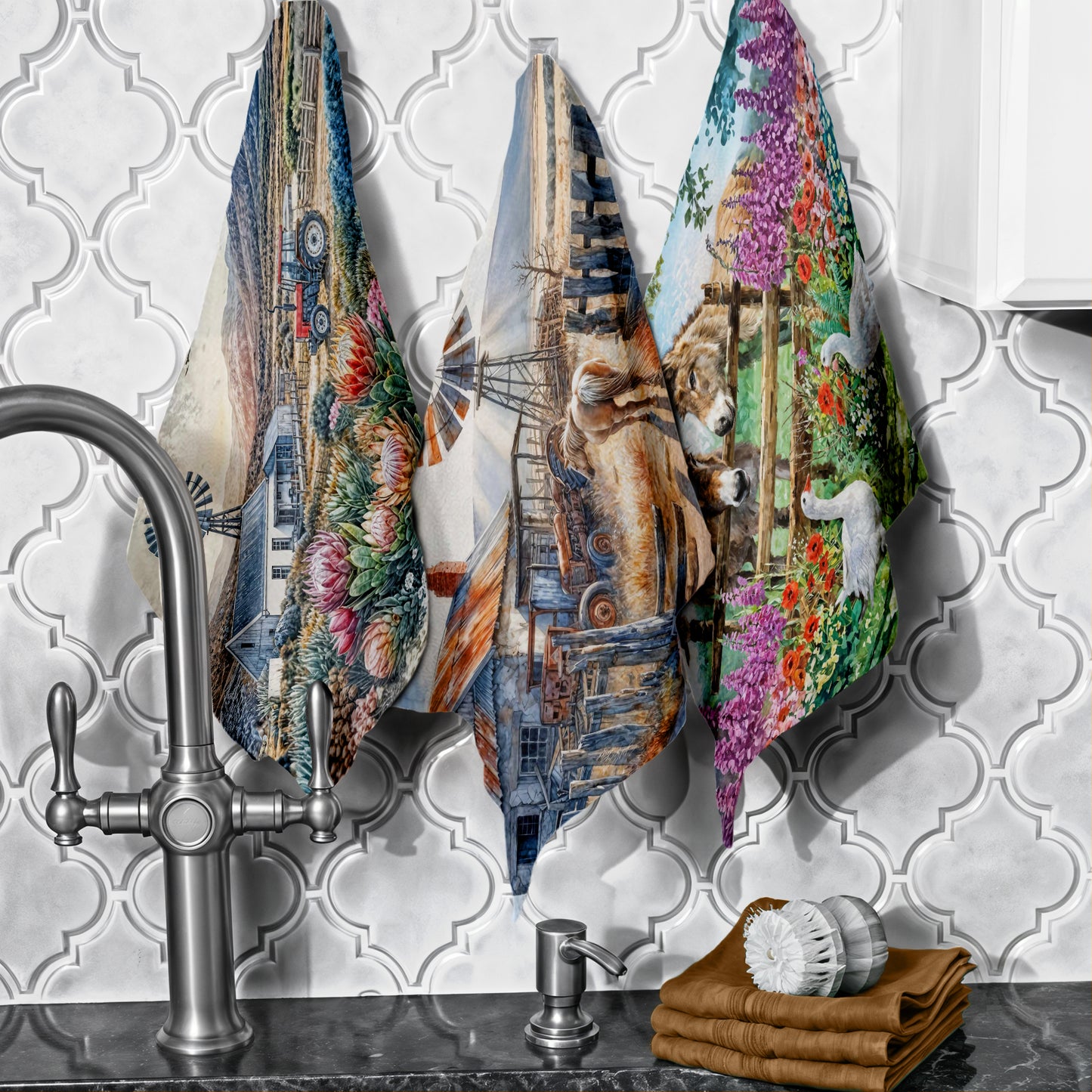 Farmyard Dish Cloth (Set of 3)