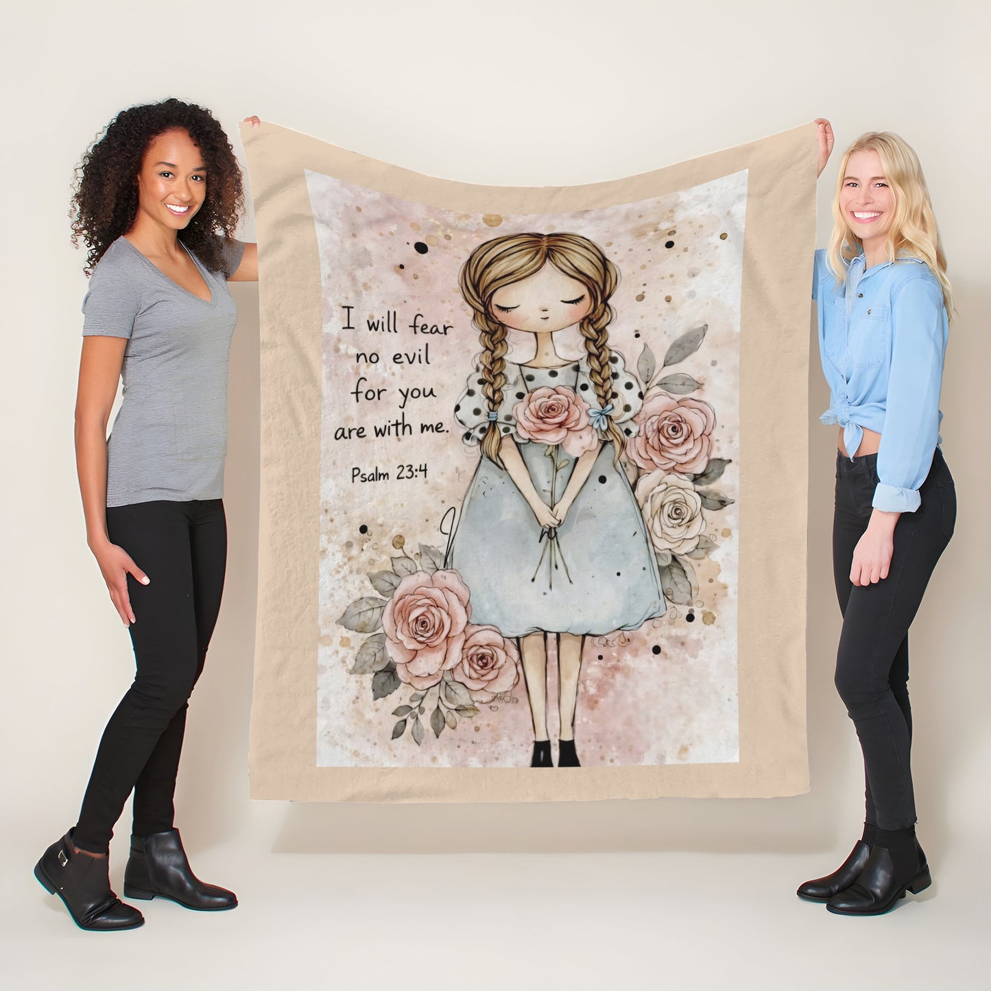 Fear no Evil Light Weight Fleece Blanket