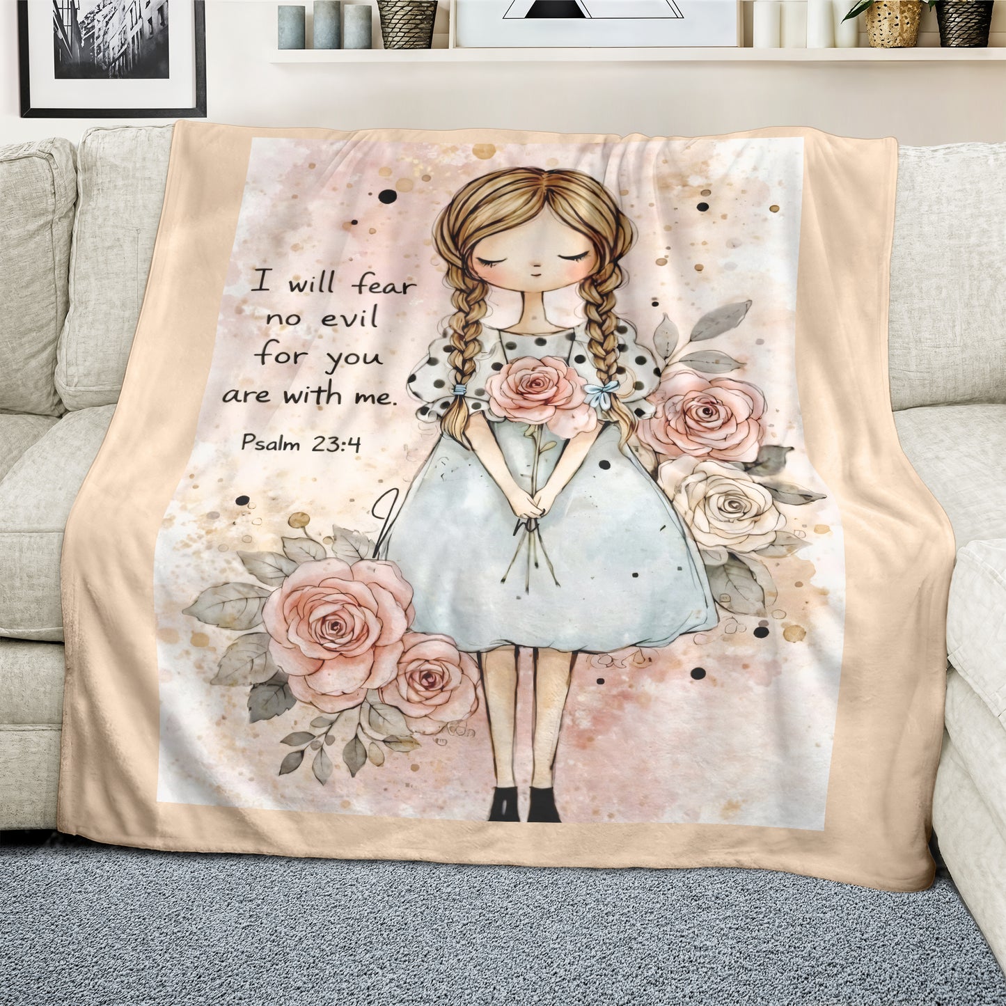 Fear no Evil Light Weight Fleece Blanket