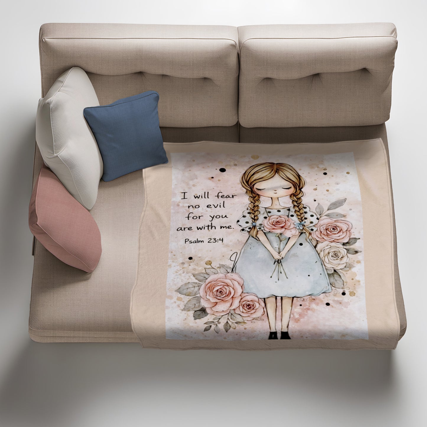 Fear no Evil Light Weight Fleece Blanket