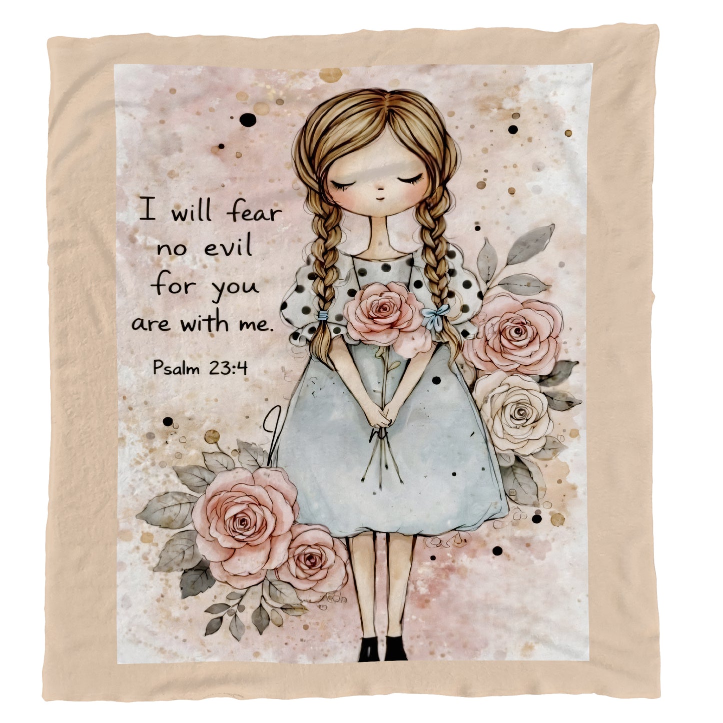 Fear no Evil Light Weight Fleece Blanket