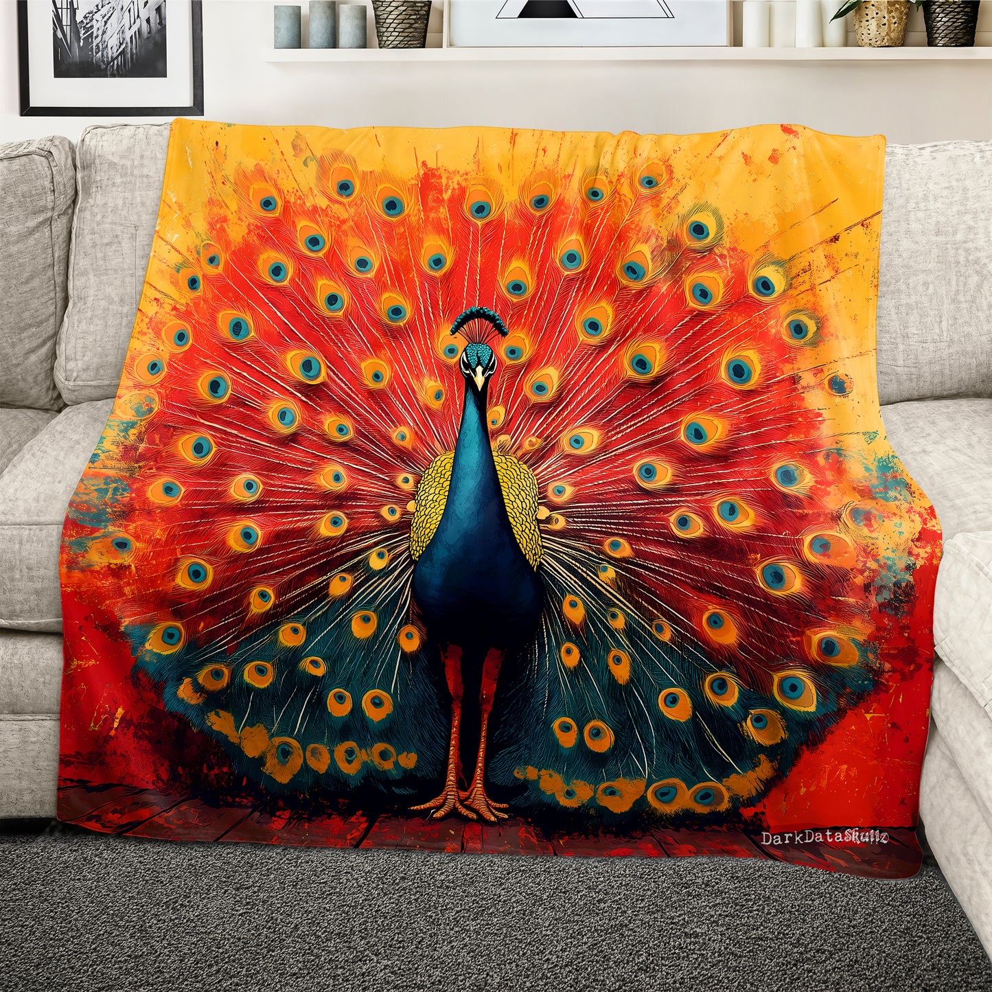Feather Firestorm Light Weight Fleece Blanket by Wikus Schalkwyk