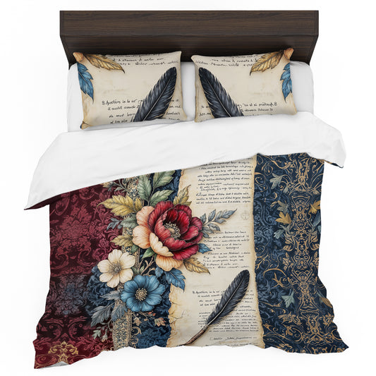 Feather Pen Duvet Cover Set