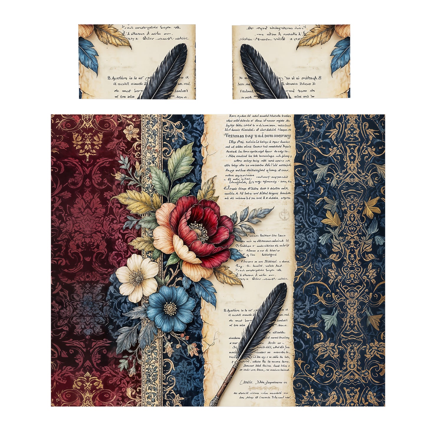 Feather Pen Duvet Cover Set