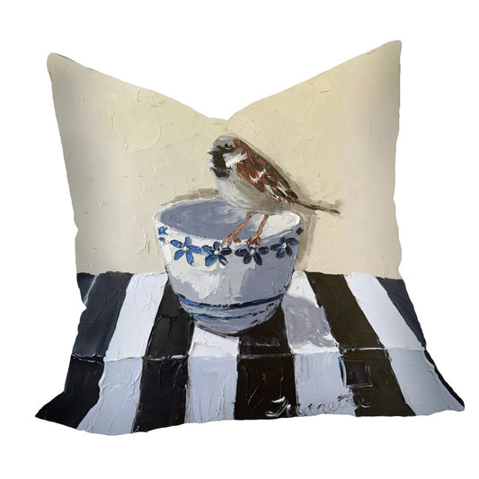 Feathers And Porcelain Luxury Scatter by Juanette Menderoi