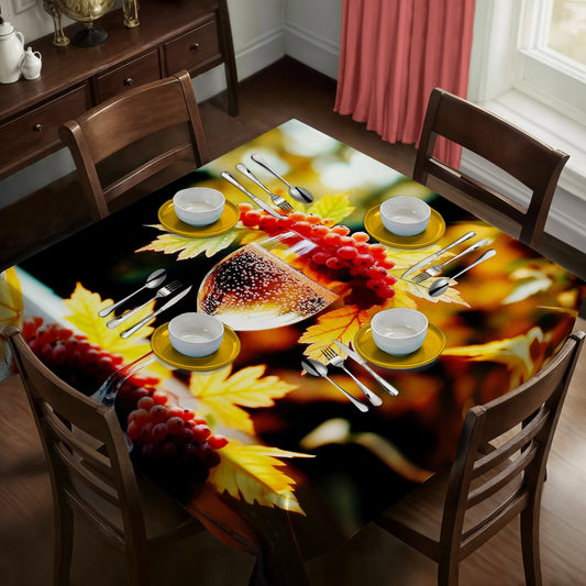 Festive Wine Square Tablecloth