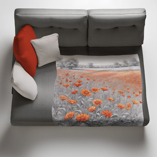 Fiery Blossoms Light Weight Fleece by Nathan Pieterse