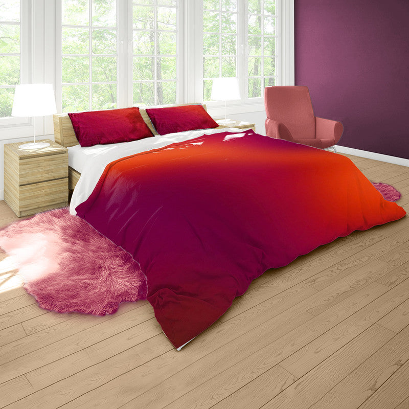 Fiery Ombre Duvet Cover Set