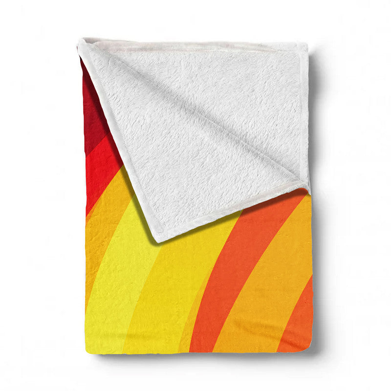 Fiery Sunset Waves Light Weight Fleece Blanket by Wikus Schalkwyk