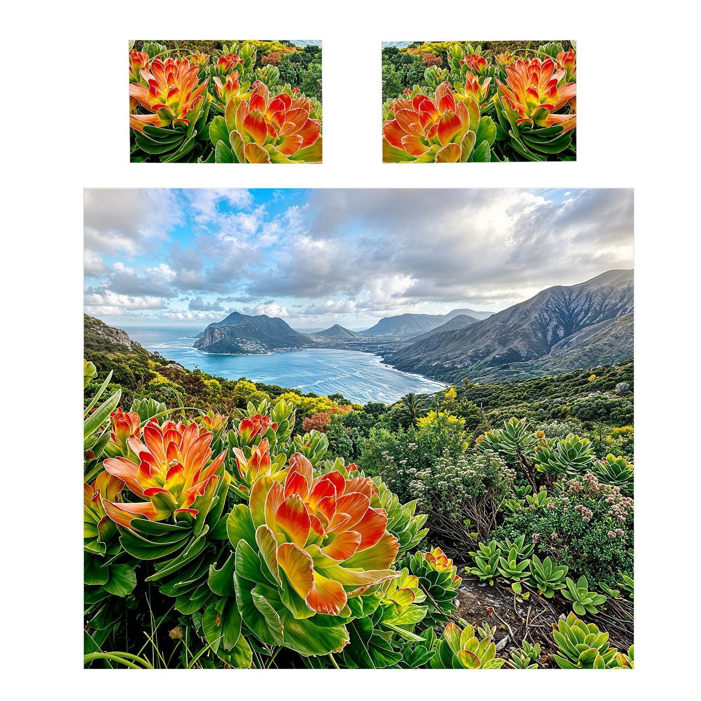 Fiery Floral Duvet Cover Set