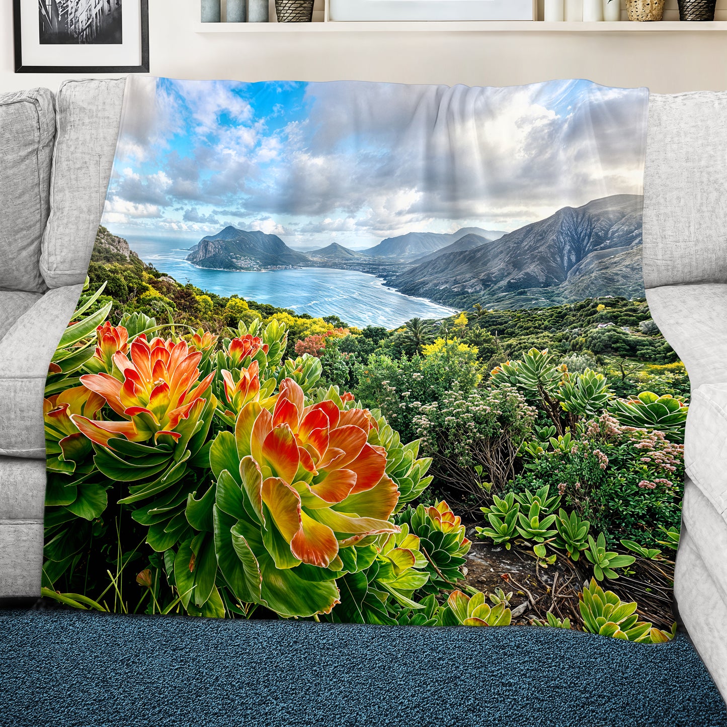 Fiery Floral Light Weight Fleece