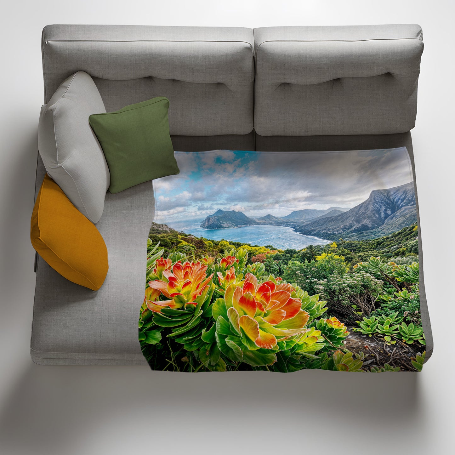 Fiery Floral Light Weight Fleece