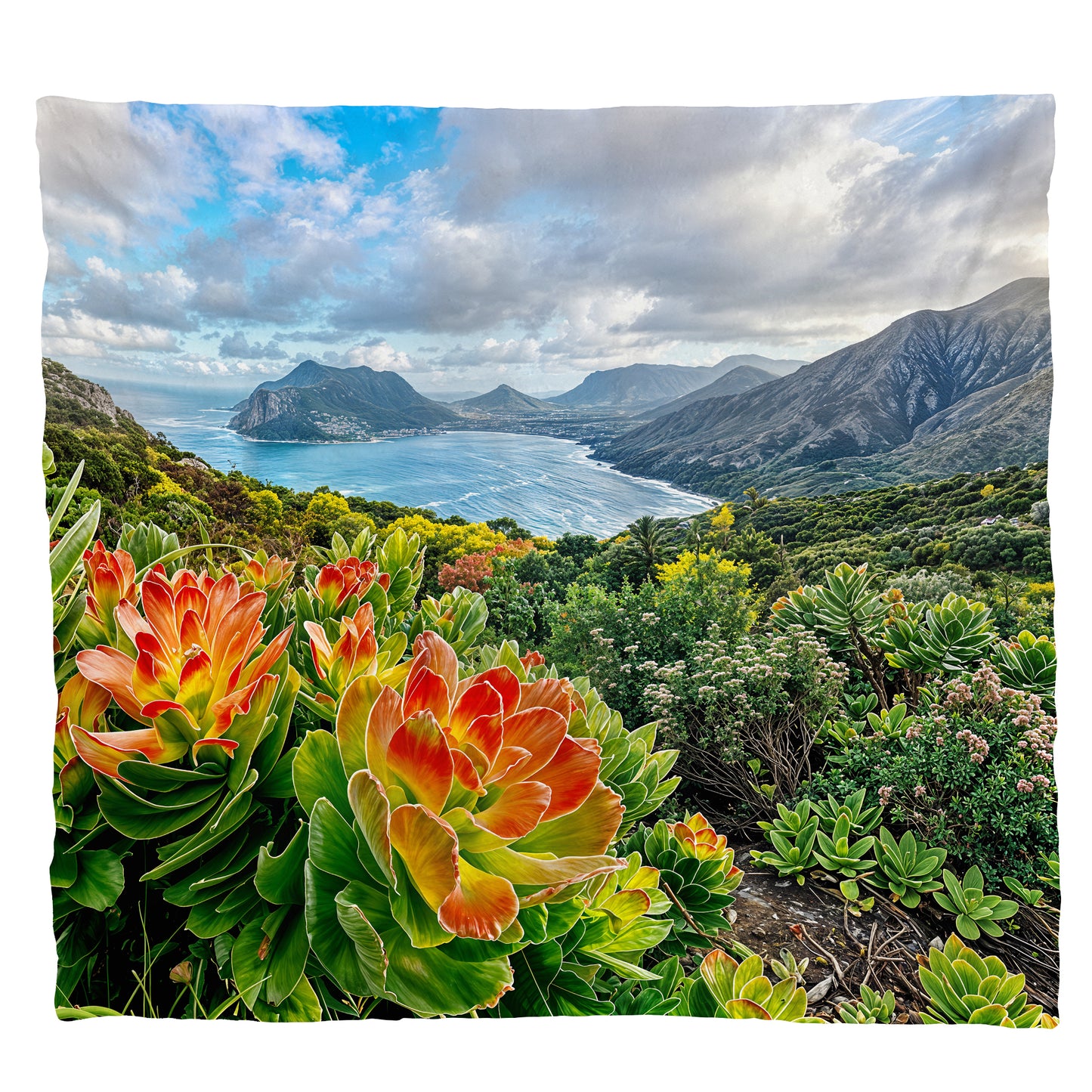 Fiery Floral Light Weight Fleece