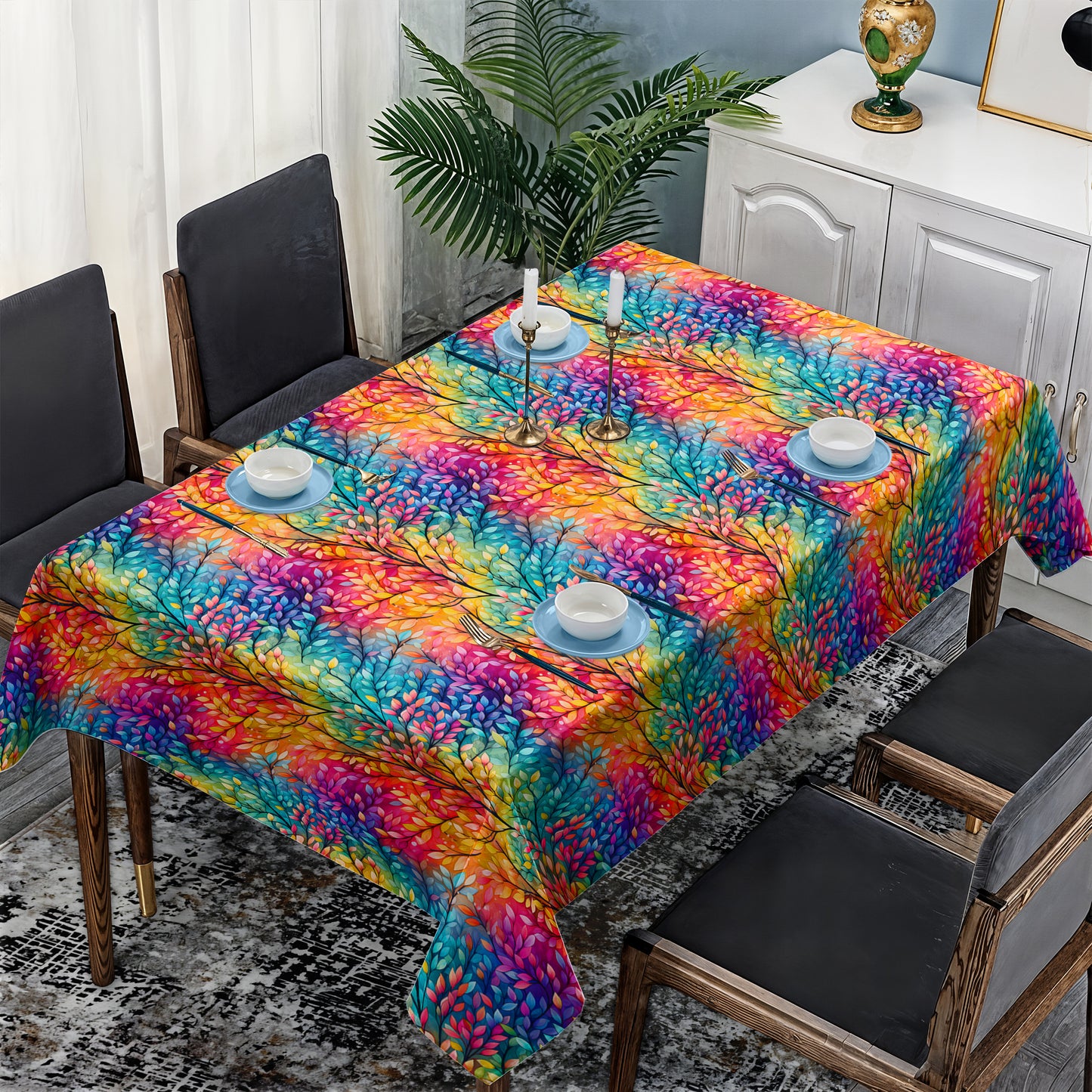 Fiery Foliage Rectangle Tablecloth