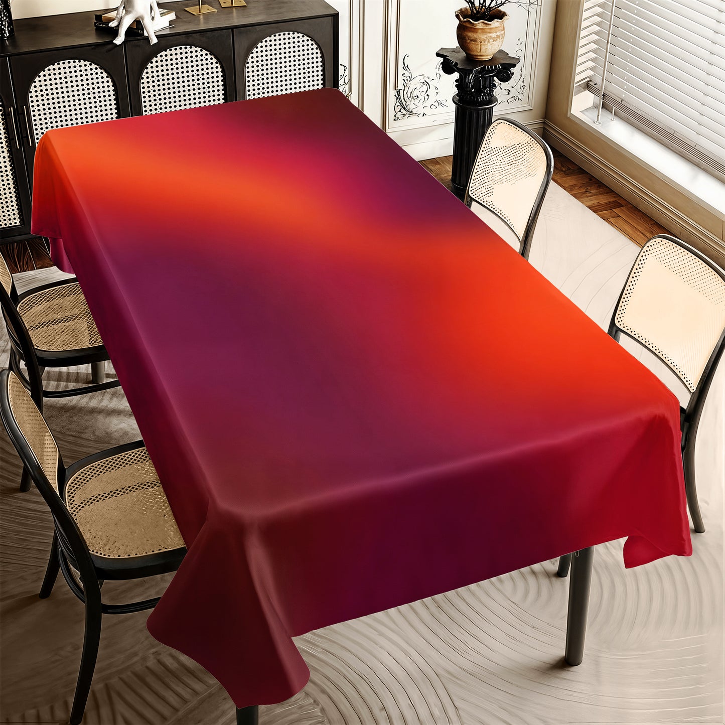 Fiery Ombre Rectangle Tablecloth