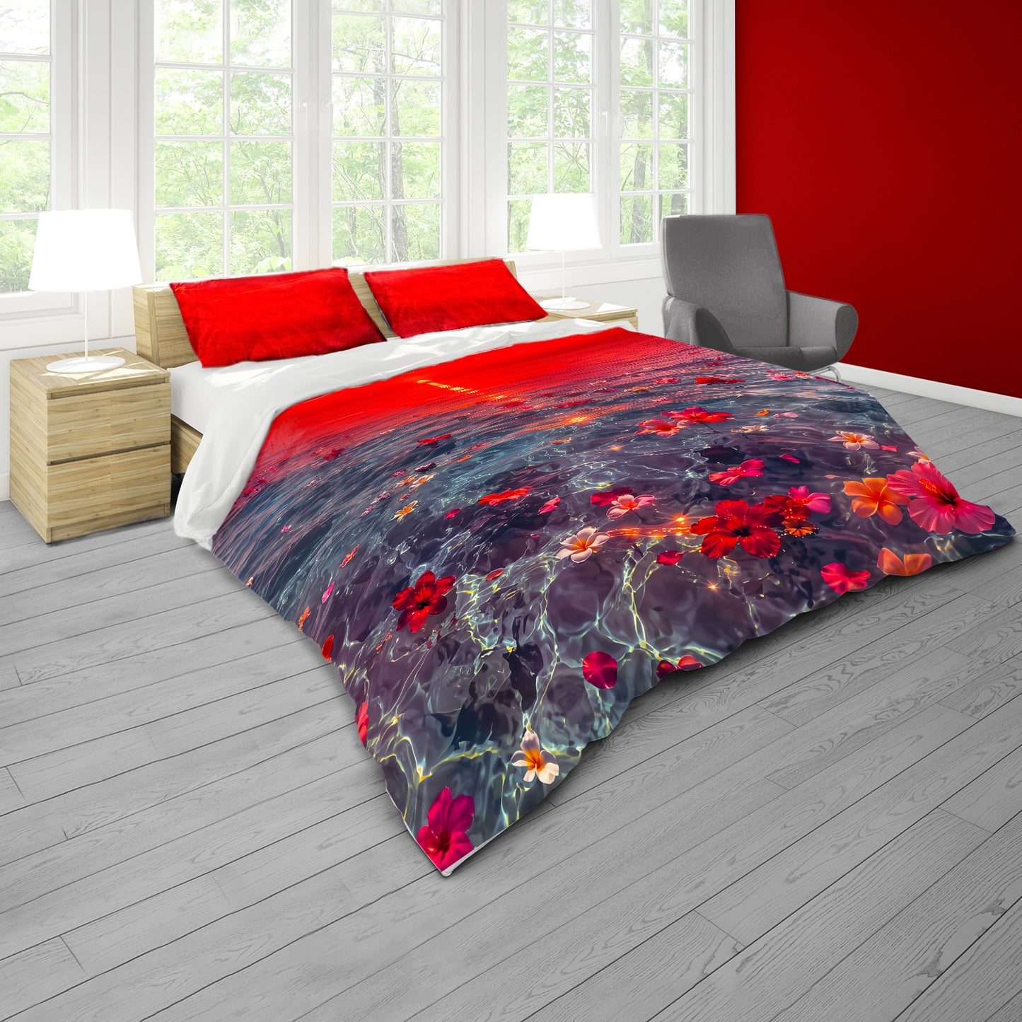 Fiery Paradise Duvet Cover Set